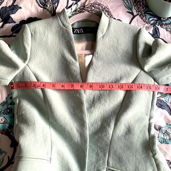 Zara green blazer with fabric belt - Picture 12 of 13